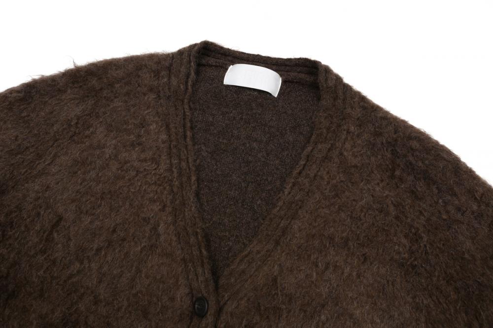 ヘアリーブラシ ショートカーディガン (ブラウン) | ASURA | HANA(ハナ)