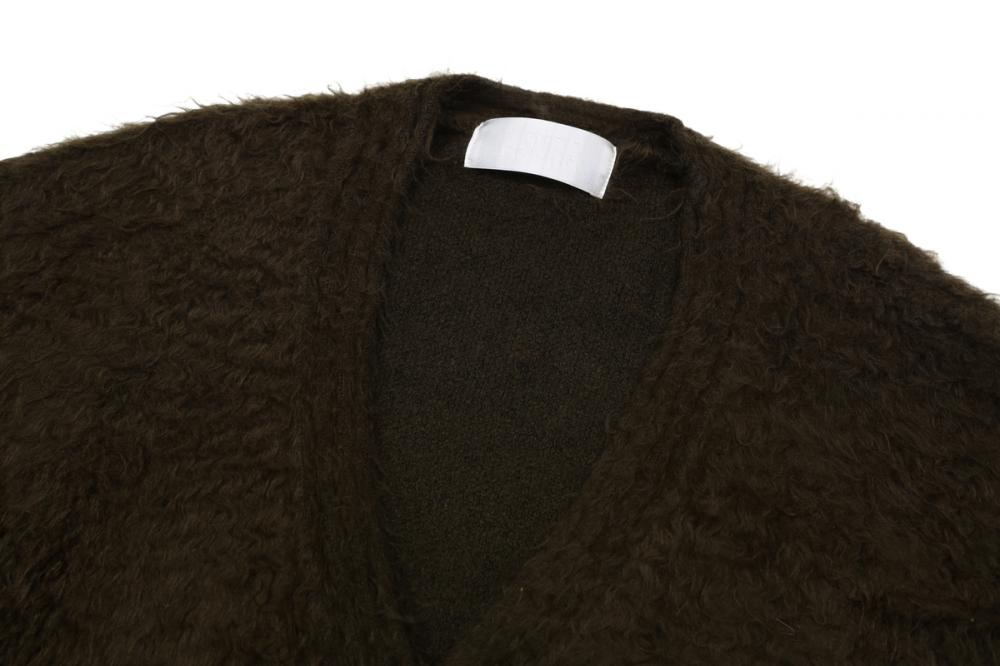 ヘアリーブラシ ショートカーディガン (カーキ) | ASURA | HANA(ハナ) #16