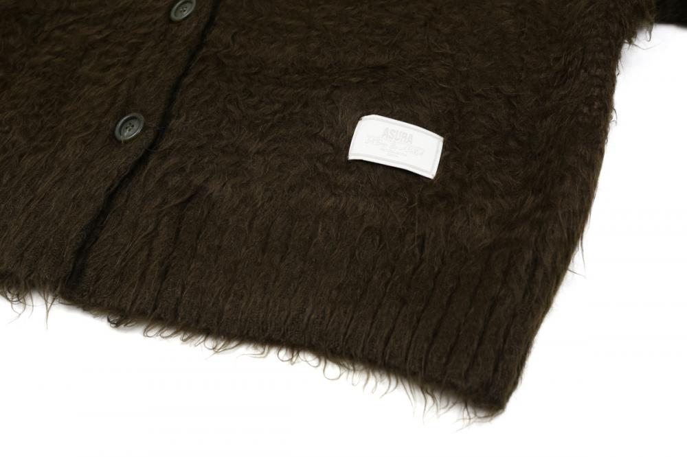 ヘアリーブラシ ショートカーディガン (カーキ) | ASURA | HANA(ハナ) #18