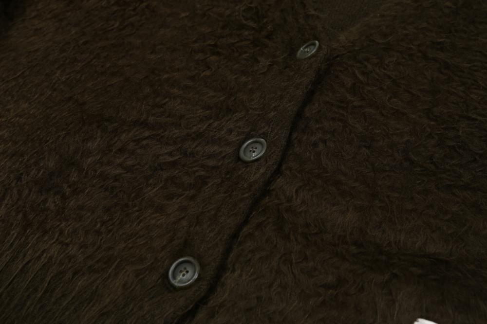 ヘアリーブラシ ショートカーディガン (カーキ) | ASURA | HANA(ハナ) #19