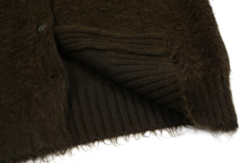 ヘアリーブラシ ショートカーディガン (カーキ) | ASURA | HANA(ハナ) #21