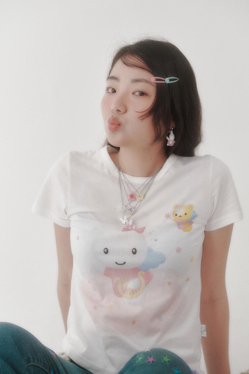 [X YOUNGART] エンジェル KIDDY＆JINI Tシャツ | Swingset | HANA(ハナ) #6