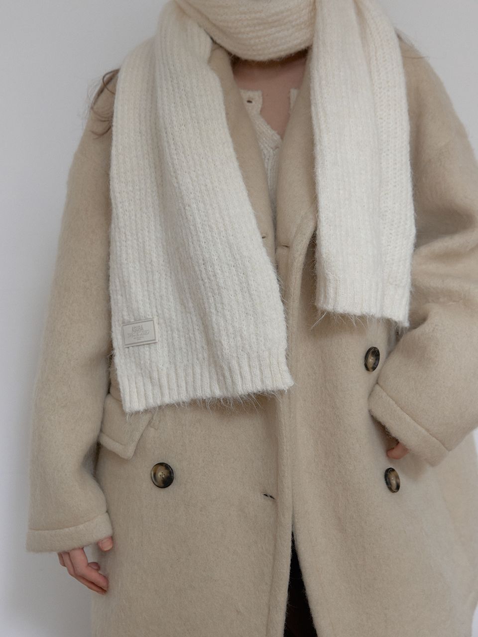 ウールニットマフラー（アイボリー） | ASURA | HANA(ハナ) #3