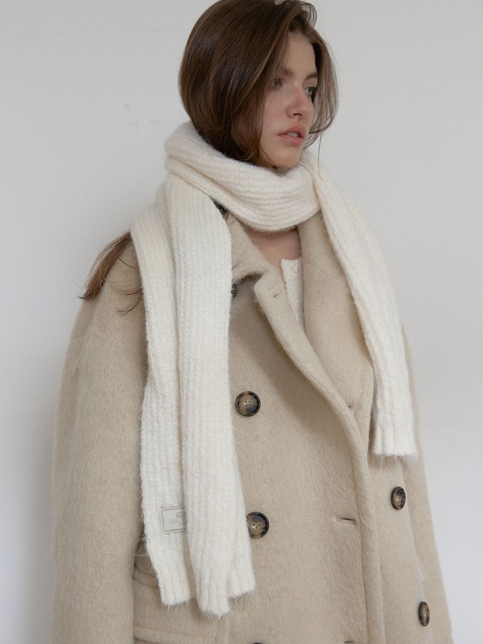 ウールニットマフラー（アイボリー） | ASURA | HANA(ハナ) #14