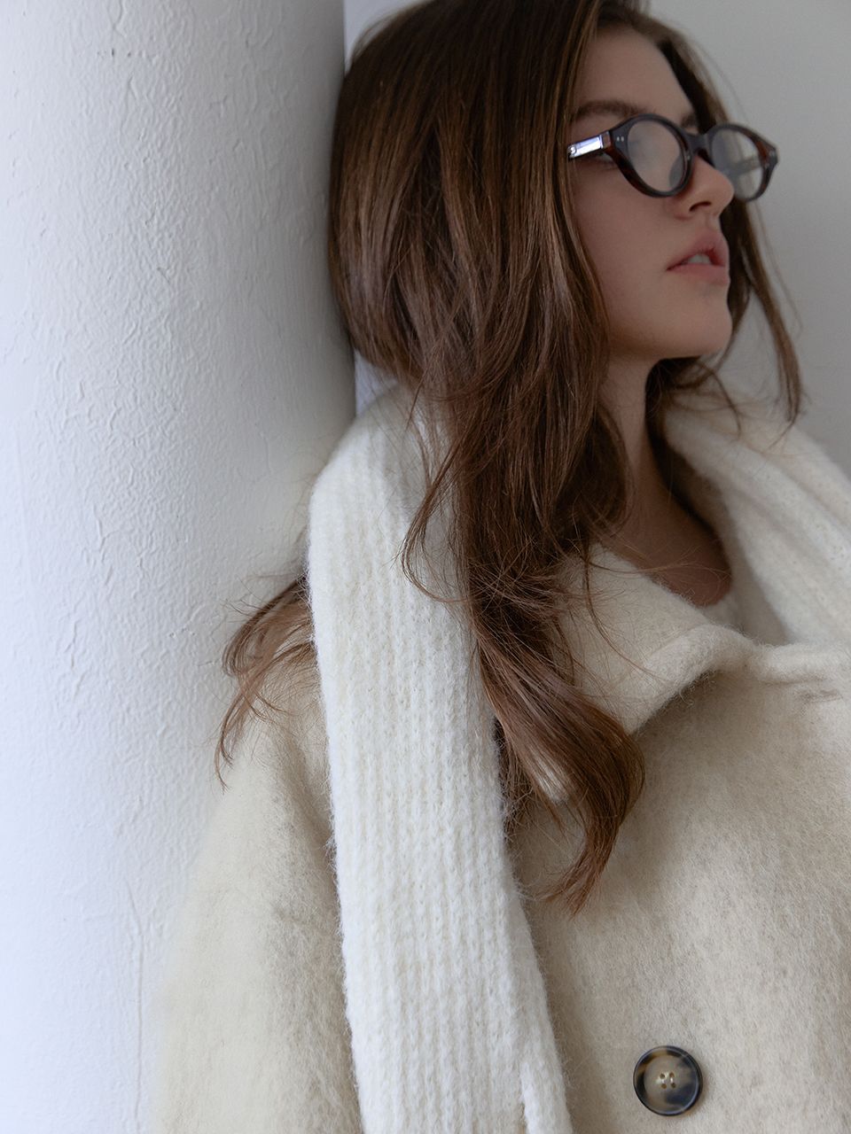 ウールニットマフラー（アイボリー） | ASURA | HANA(ハナ) #15