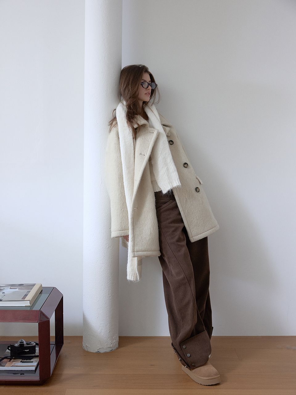 ウールニットマフラー（アイボリー） | ASURA | HANA(ハナ) #5