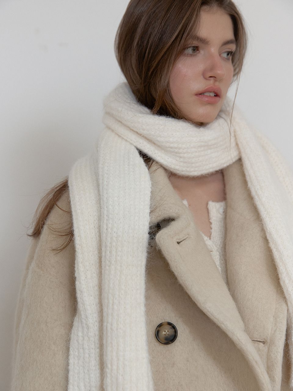 ウールニットマフラー（アイボリー） | ASURA | HANA(ハナ) #6