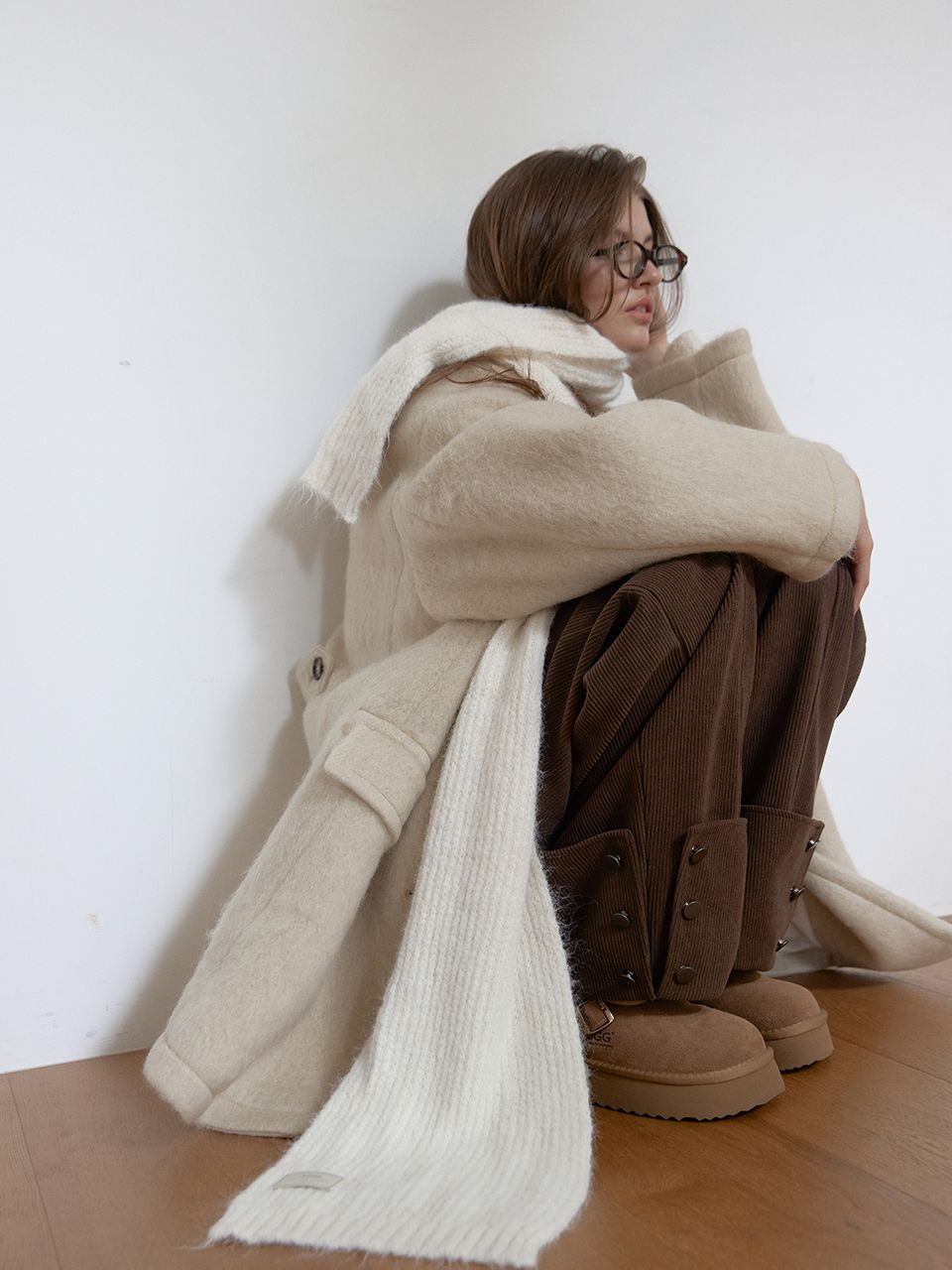 ウールニットマフラー（アイボリー） | ASURA | HANA(ハナ) #7