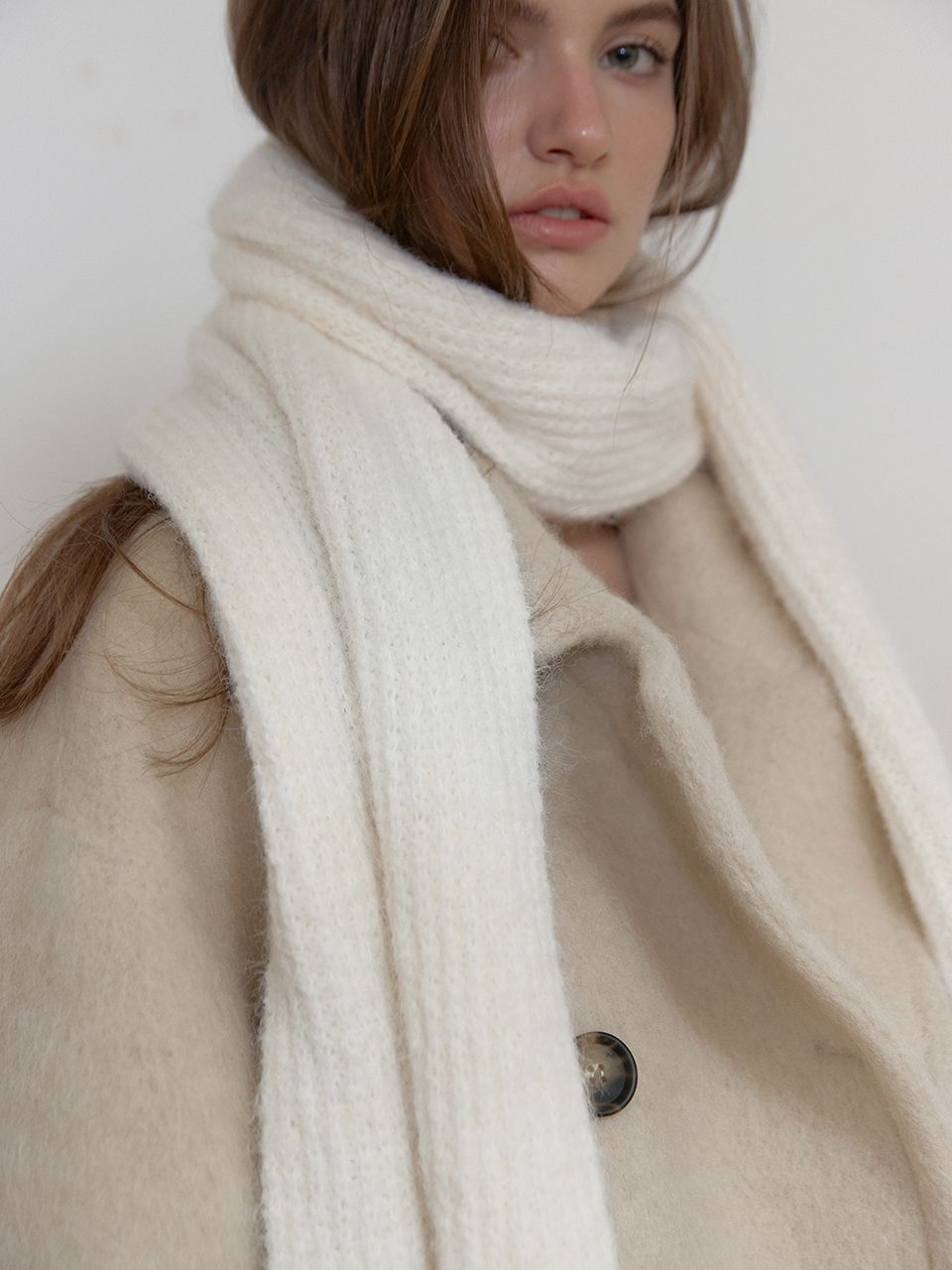 ウールニットマフラー（アイボリー） | ASURA | HANA(ハナ) #8