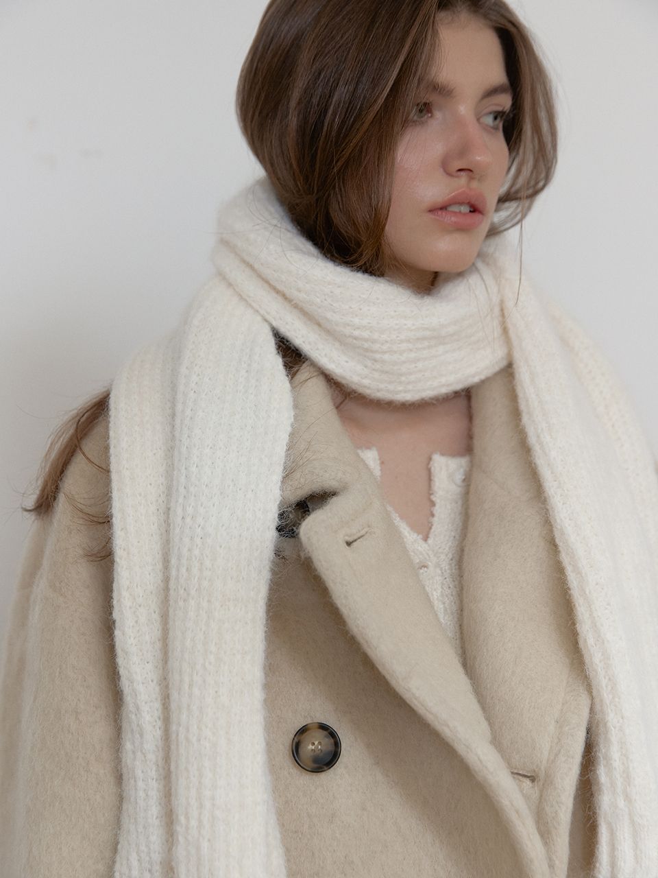 ウールニットマフラー（アイボリー） | ASURA | HANA(ハナ) #9