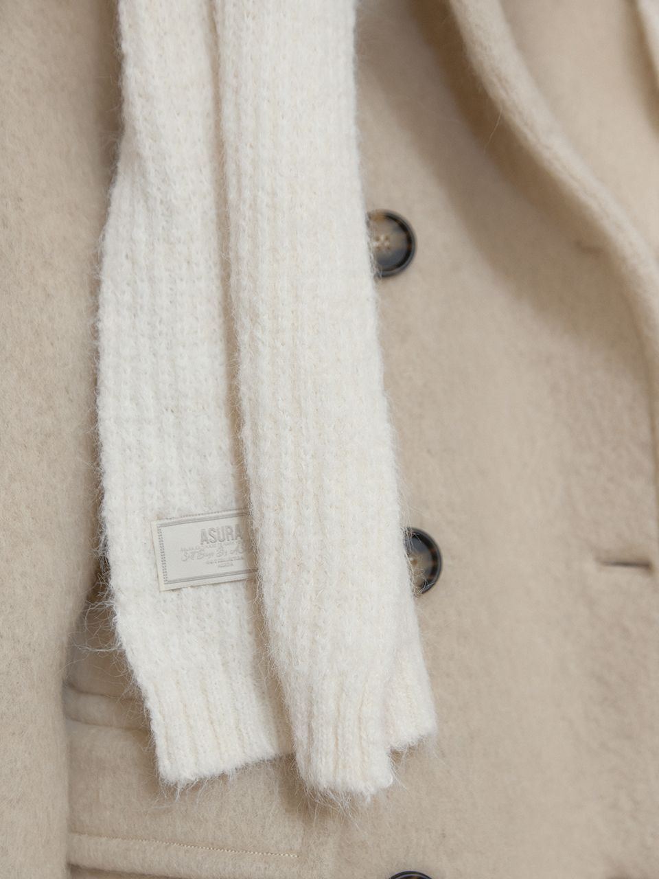 ウールニットマフラー（アイボリー） | ASURA | HANA(ハナ) #10