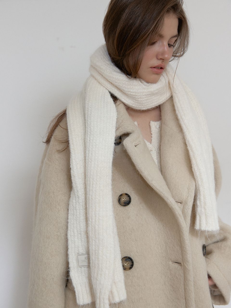 ウールニットマフラー（アイボリー） | ASURA | HANA(ハナ) #11