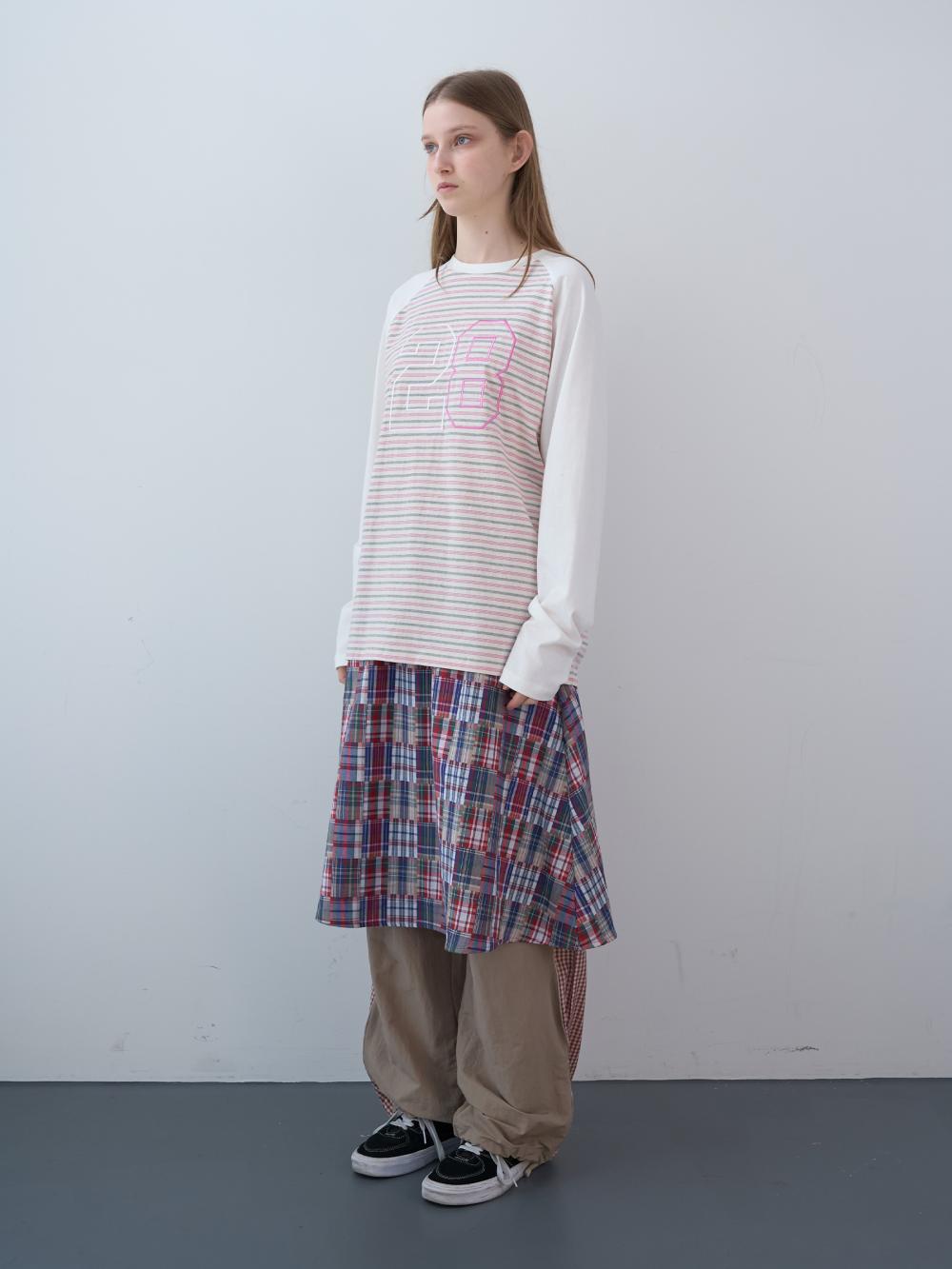 チェックブロックトラックパンツ (ベージュ) | ENZO BLUES | HANA(ハナ) #8