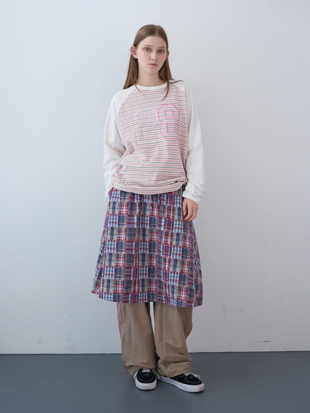 チェックブロックトラックパンツ (ベージュ) | ENZO BLUES | HANA(ハナ) #10