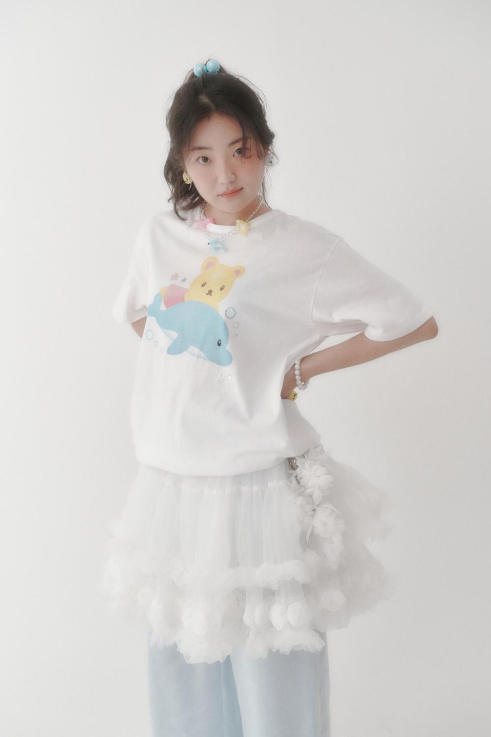 [X YOUNGART] JINI ドルフィンライド キュービック Tシャツ | Swingset | HANA(ハナ) #3