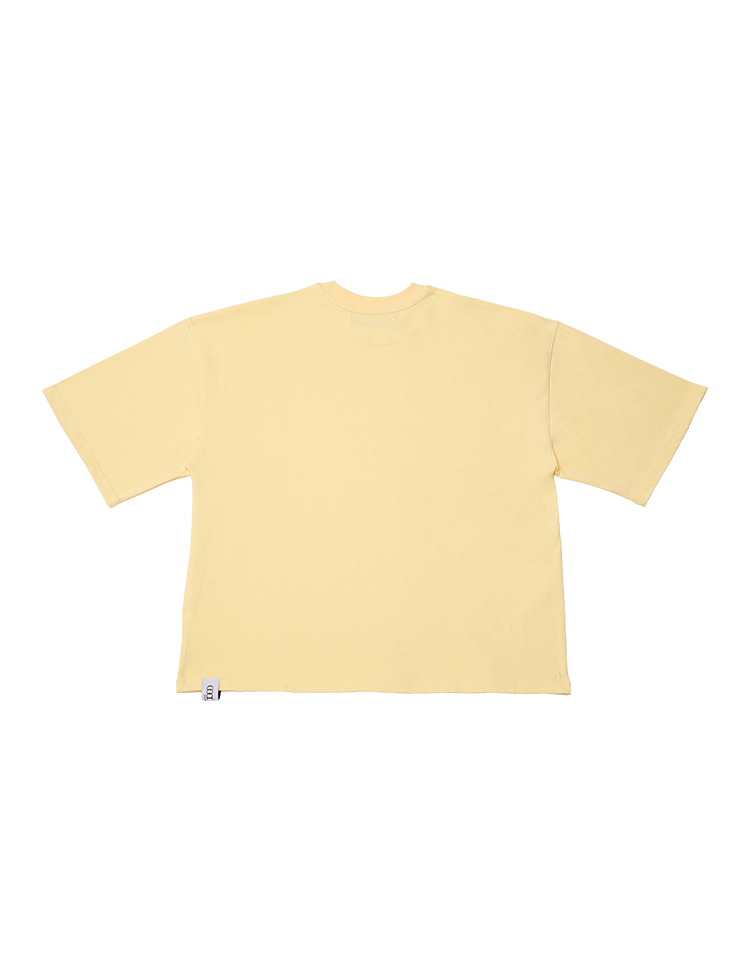 オーバーサイズ NEWシンボル ロゴ Tシャツ_ライトイエロー | XOXOGOODBOY | HANA(ハナ) #2