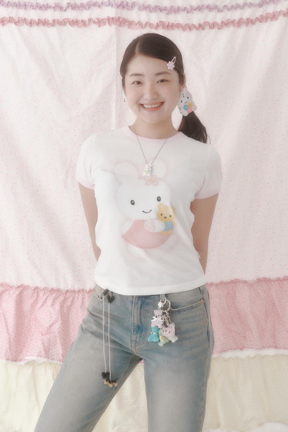 [X YOUNGART] KIDDY ハグ JINI ドット リンガー Tシャツ | Swingset | HANA(ハナ) #2