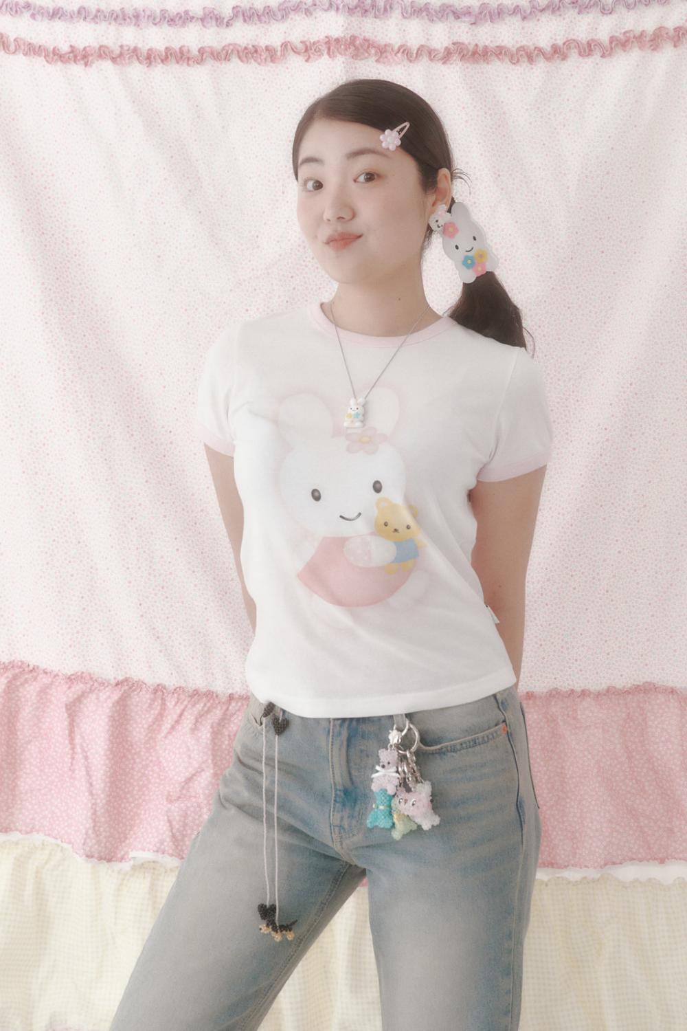 [X YOUNGART] KIDDY ハグ JINI ドット リンガー Tシャツ | Swingset | HANA(ハナ) #3