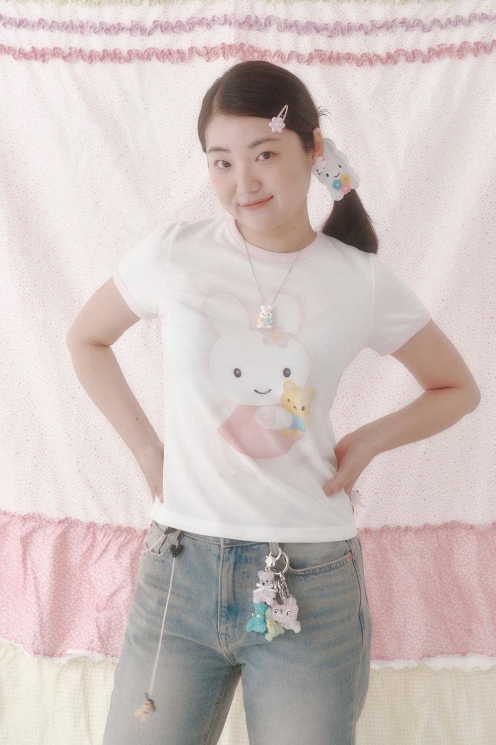 [X YOUNGART] KIDDY ハグ JINI ドット リンガー Tシャツ | Swingset | HANA(ハナ) #6