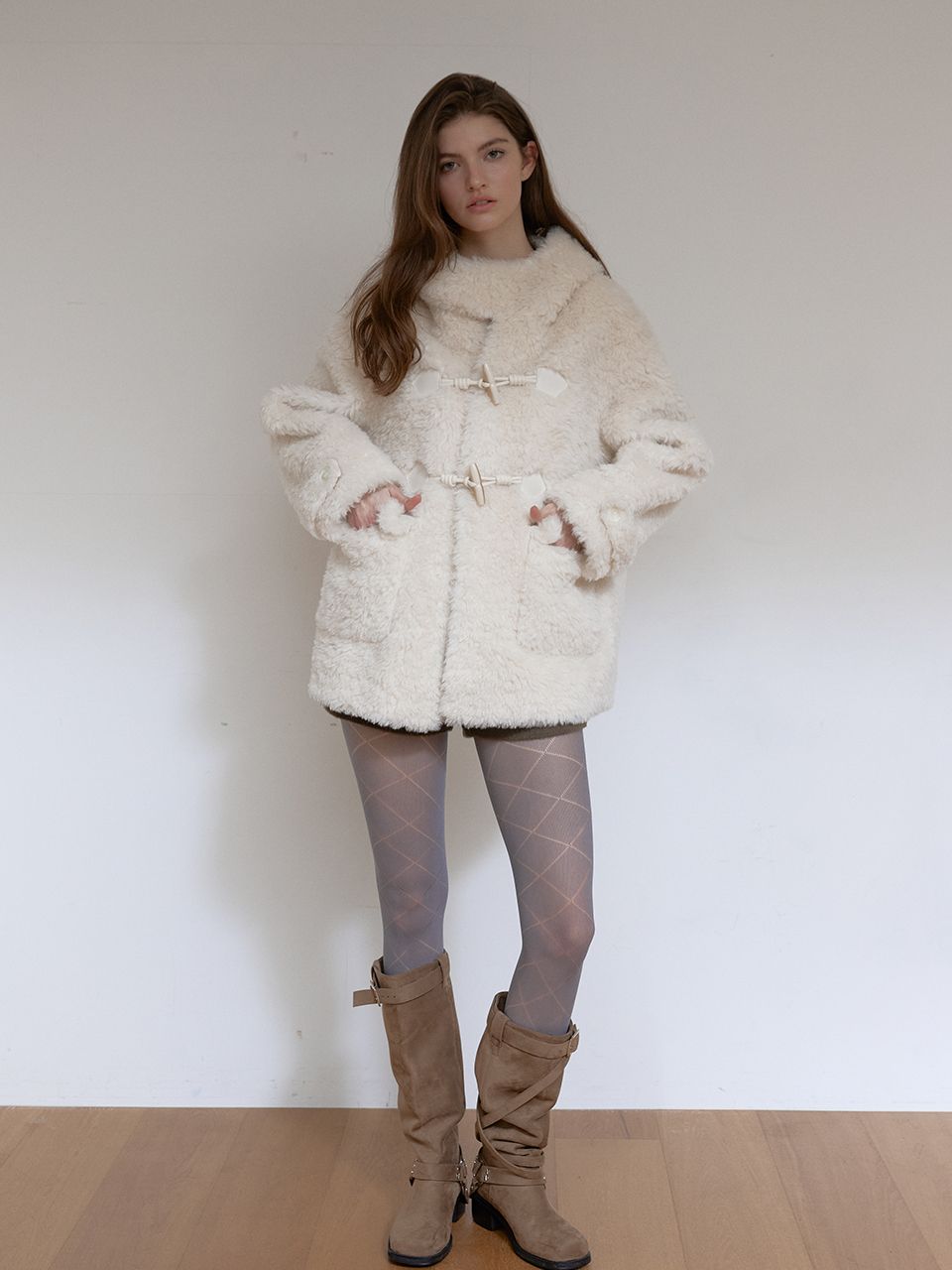 ウールシアリングフーディ マスタング（アイボリー） | ASURA | HANA(ハナ) #3