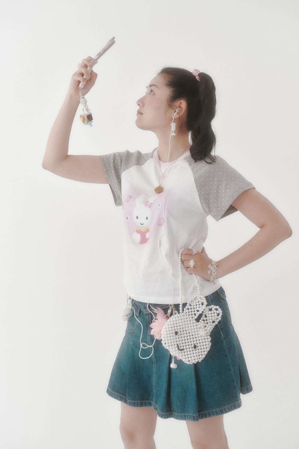 [X YOUNGART] ストロベリーシードドット KIDDY ラグラン Tシャツ | Swingset | HANA(ハナ) #9