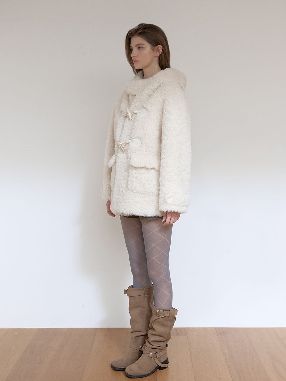 ウールシアリングフーディ マスタング（アイボリー） | ASURA | HANA(ハナ) #5