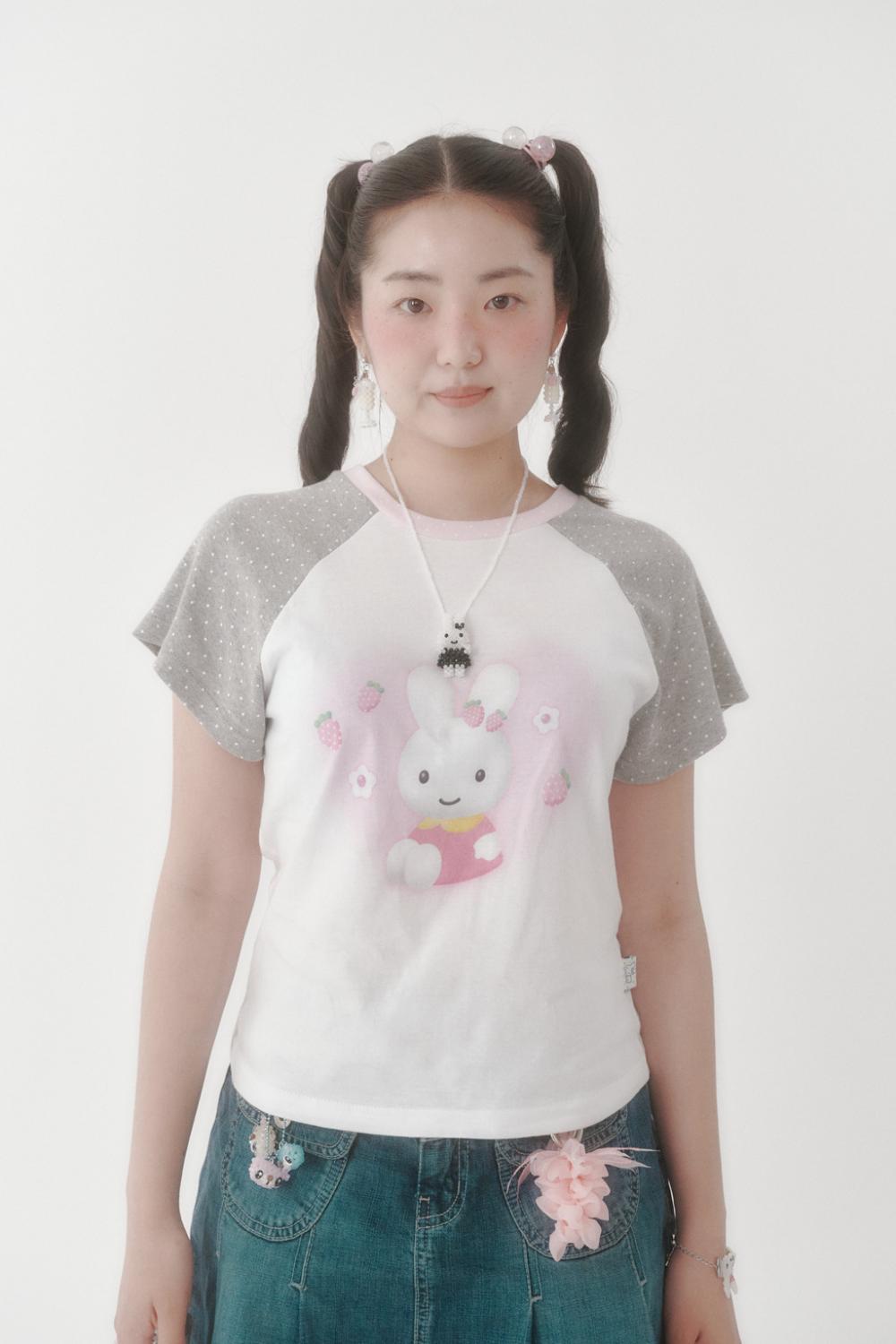 [X YOUNGART] ストロベリーシードドット KIDDY ラグラン Tシャツ | Swingset | HANA(ハナ) #4