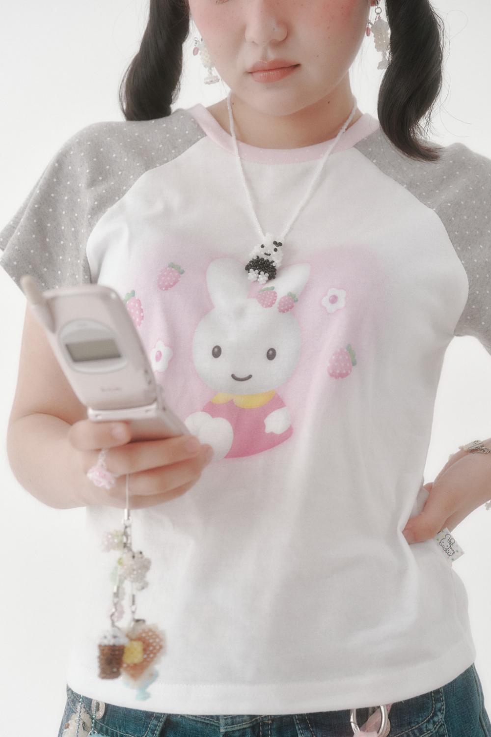 [X YOUNGART] ストロベリーシードドット KIDDY ラグラン Tシャツ | Swingset | HANA(ハナ) #3