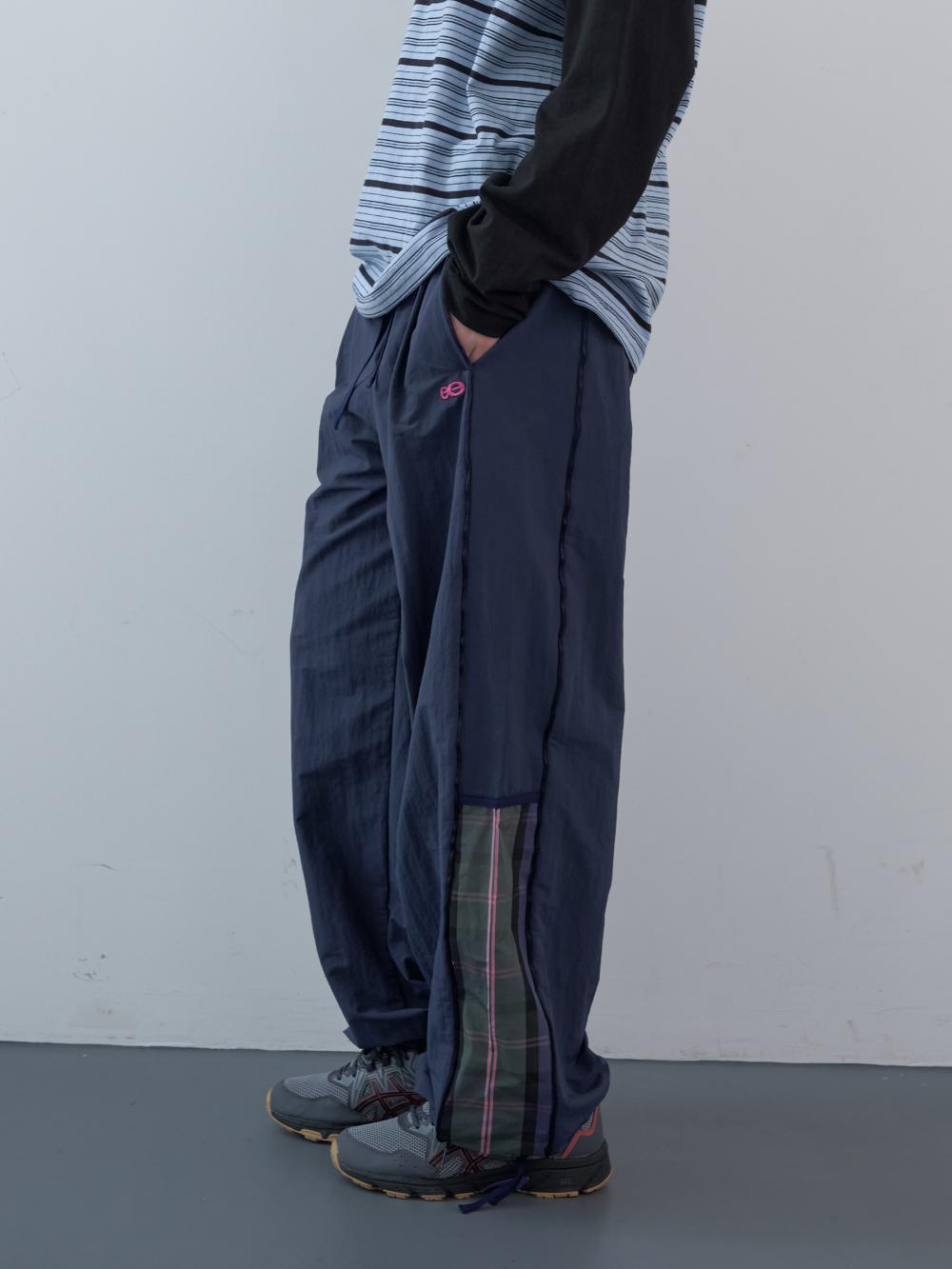チェックブロックトラックパンツ (ネイビー) | ENZO BLUES | HANA(ハナ) #12