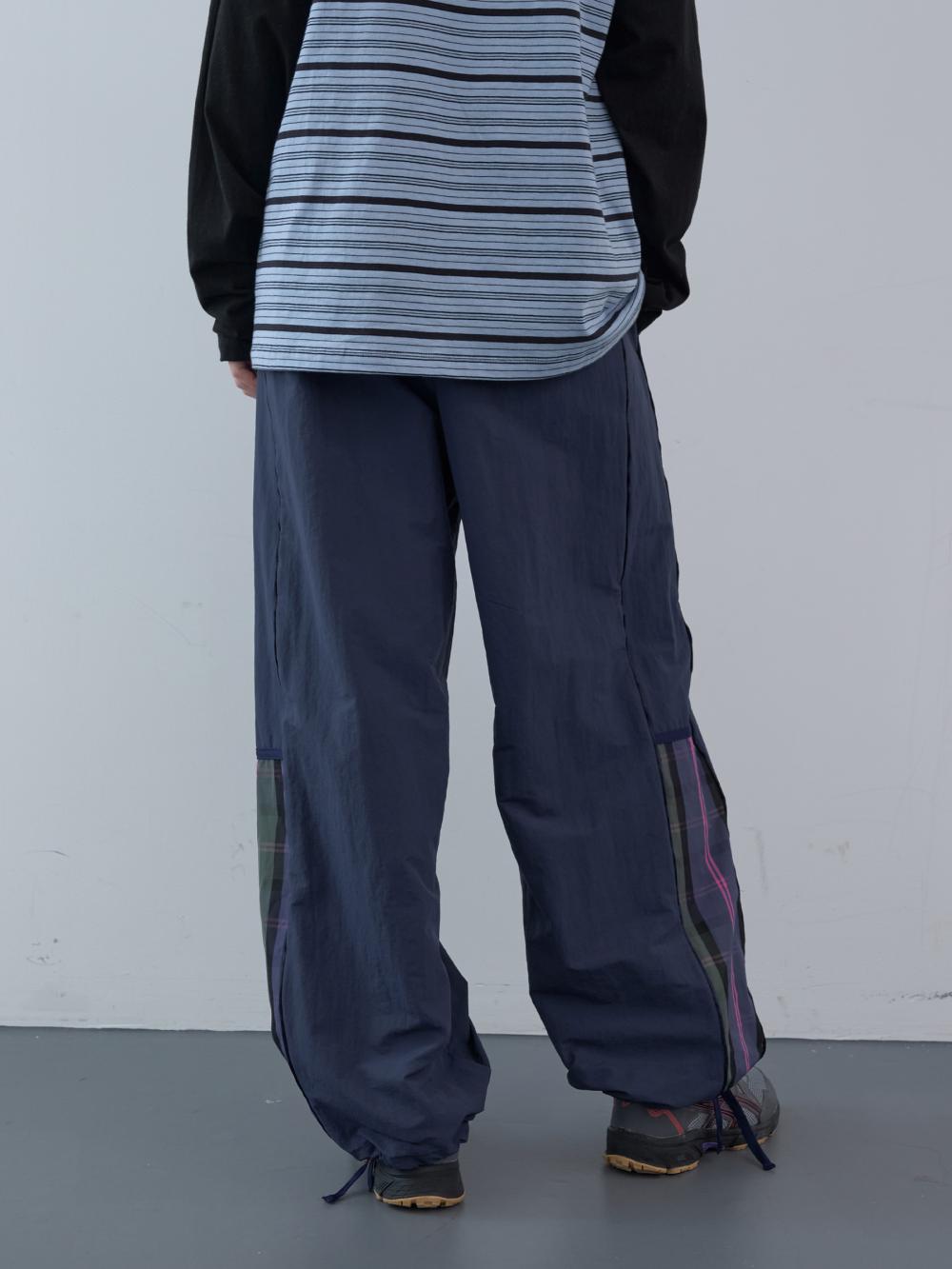 チェックブロックトラックパンツ (ネイビー) | ENZO BLUES | HANA(ハナ) #13