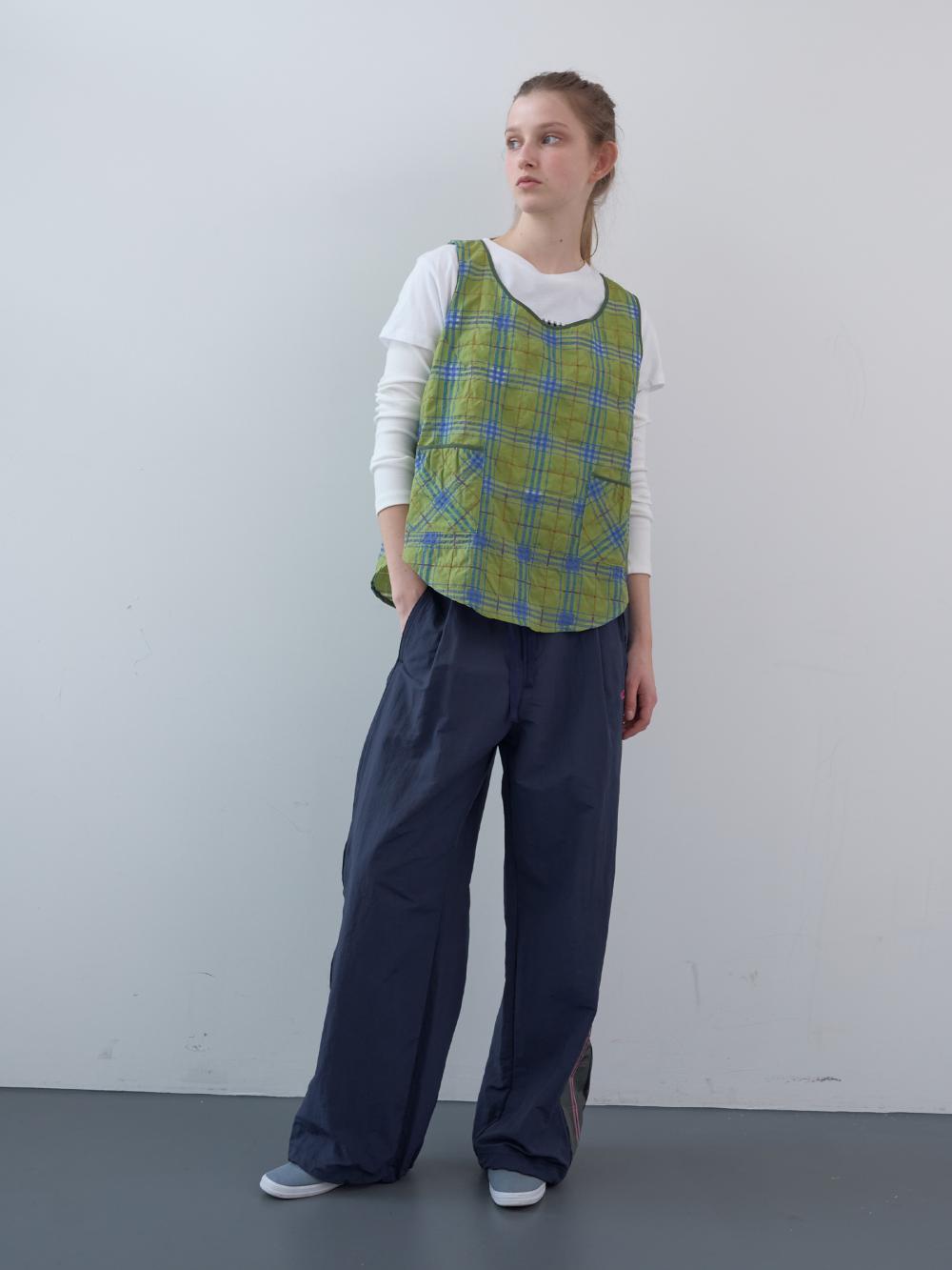 チェックブロックトラックパンツ (ネイビー) | ENZO BLUES | HANA(ハナ) #10