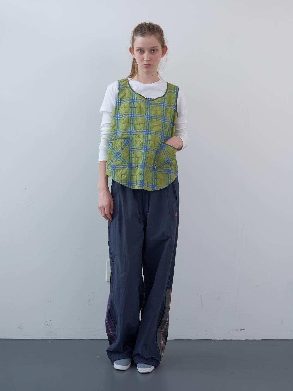 チェックブロックトラックパンツ (ネイビー) | ENZO BLUES | HANA(ハナ) #11