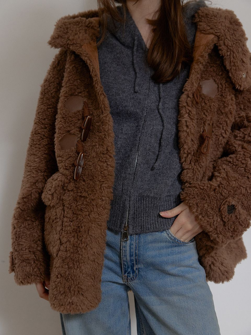 ウールシアリングフーディ マスタング（ブラウン） | ASURA | HANA(ハナ) #11