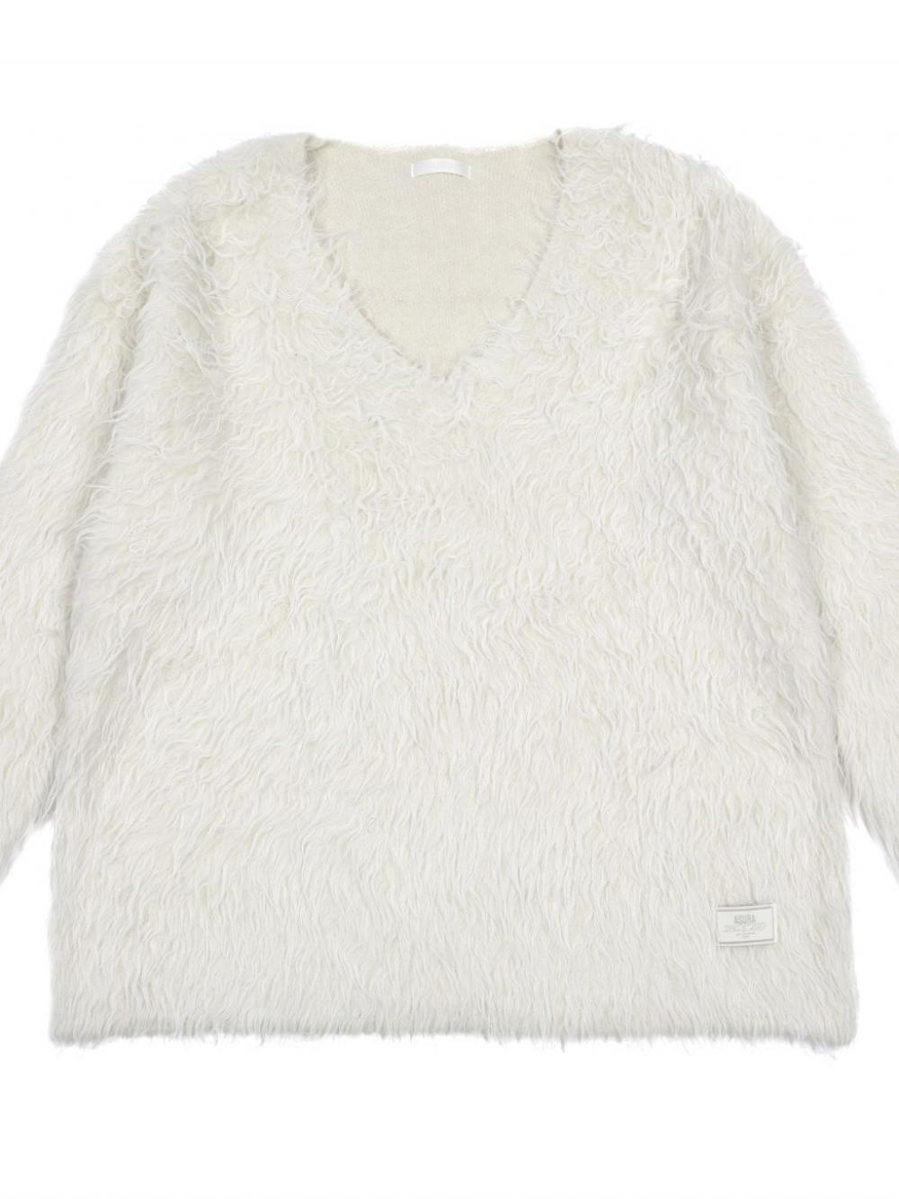 ウールヘアリーブラシVセーター (アイボリー) | ASURA | HANA(ハナ) #15