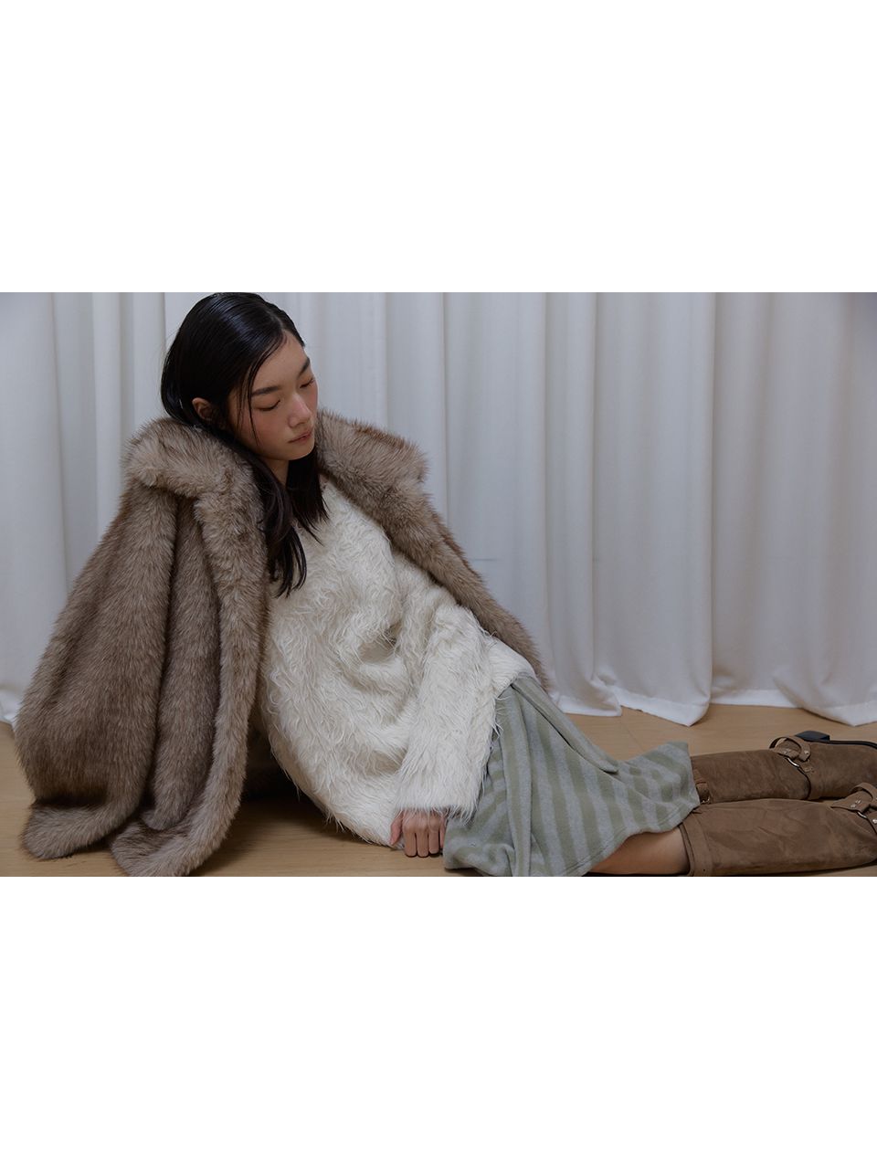 ウールヘアリーブラシVセーター (アイボリー) | ASURA | HANA(ハナ) #11