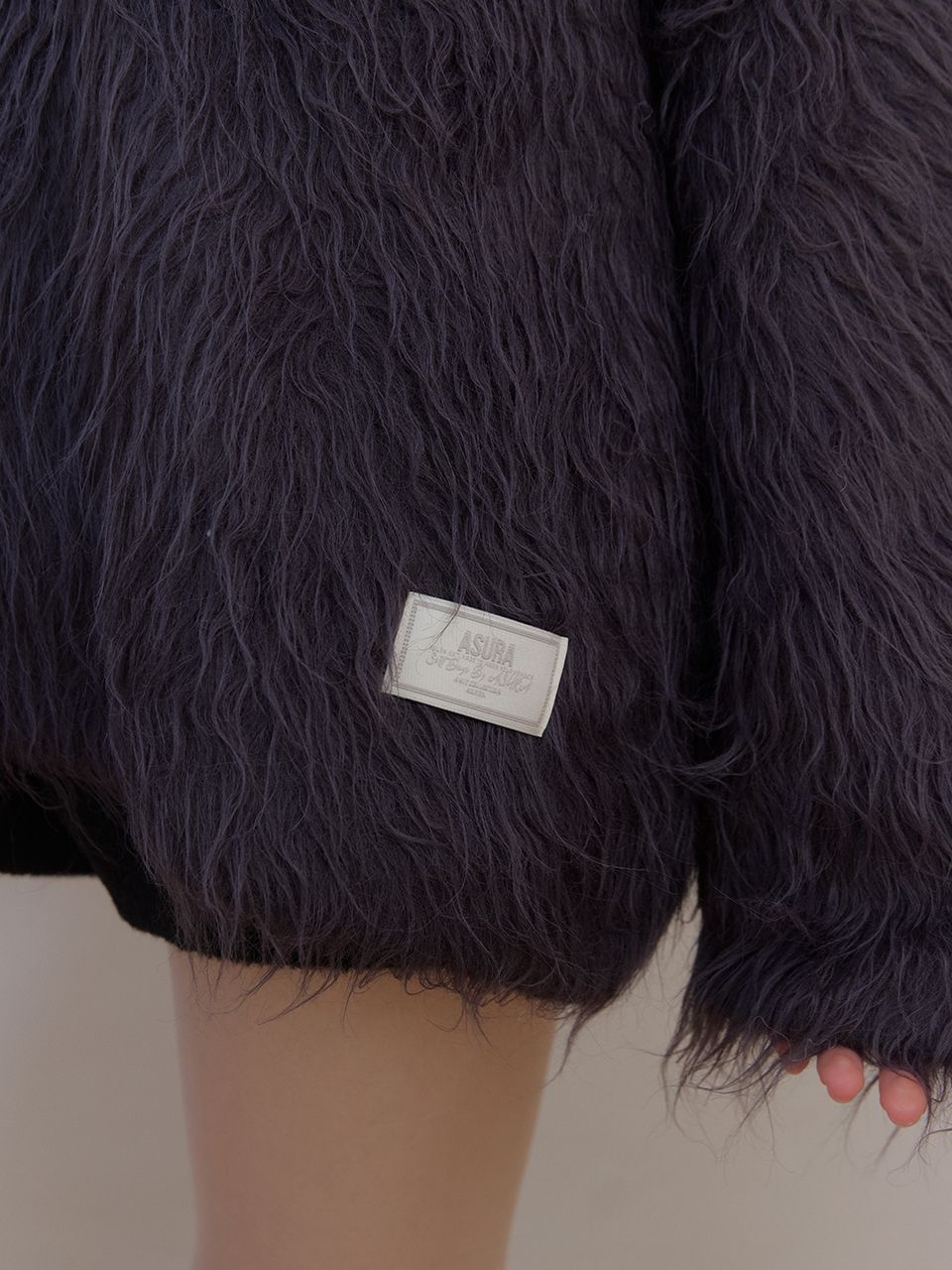 ウールヘアリーブラシVセーター (チャコール) | ASURA | HANA(ハナ) #10