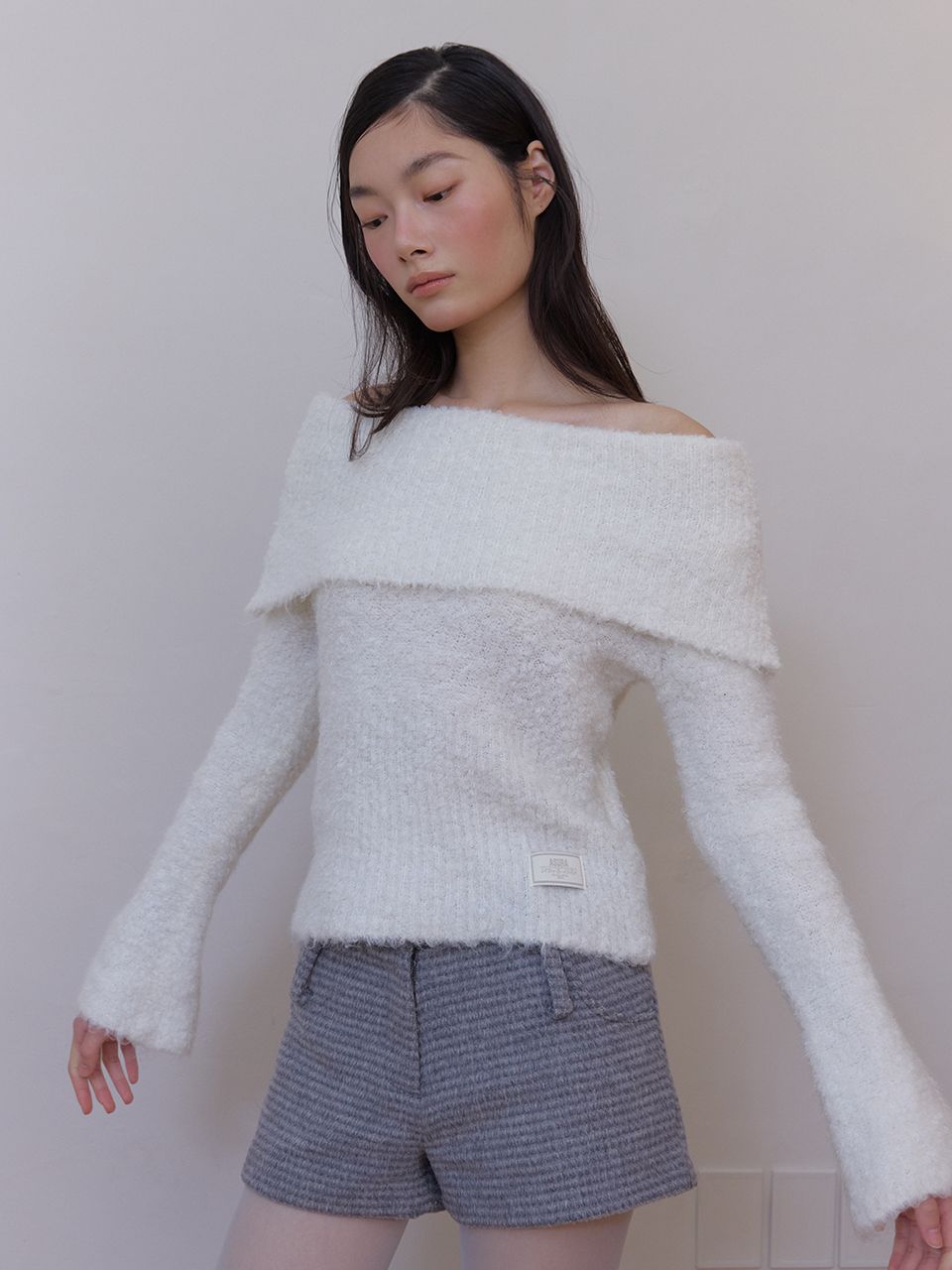 コージーウールオフショルダーニット(アイボリー) | ASURA | HANA(ハナ) #5