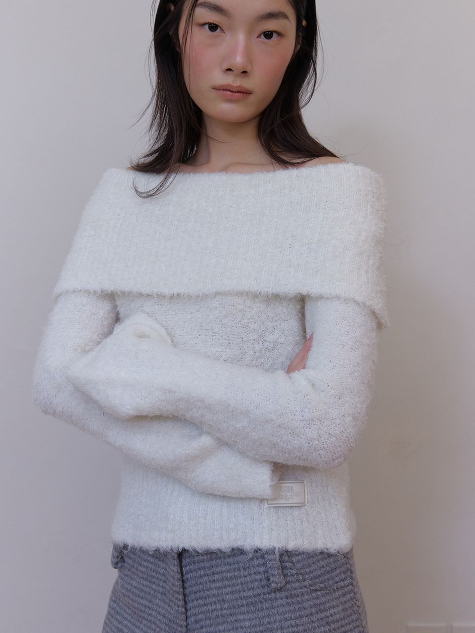 コージーウールオフショルダーニット(アイボリー) | ASURA | HANA(ハナ) #6