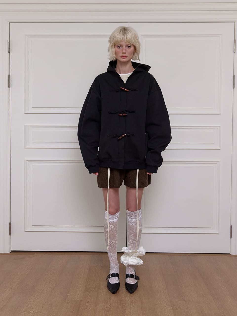 ビッグポケット ダッフルジャケット - ブラック | MEENDERI | HANA(ハナ) #8