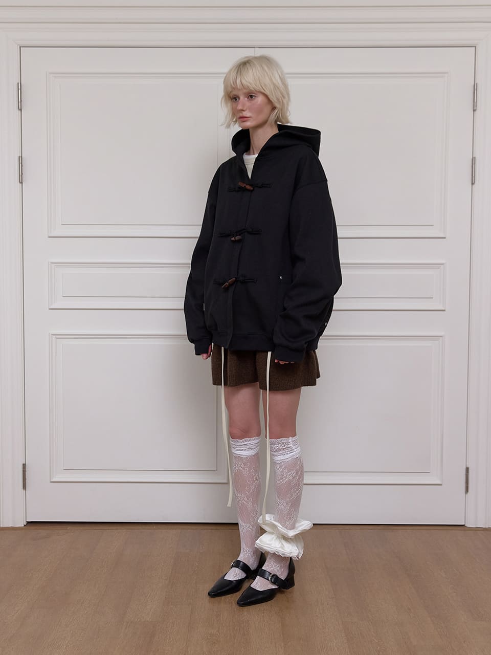 ビッグポケット ダッフルジャケット - ブラック | MEENDERI | HANA(ハナ) #9