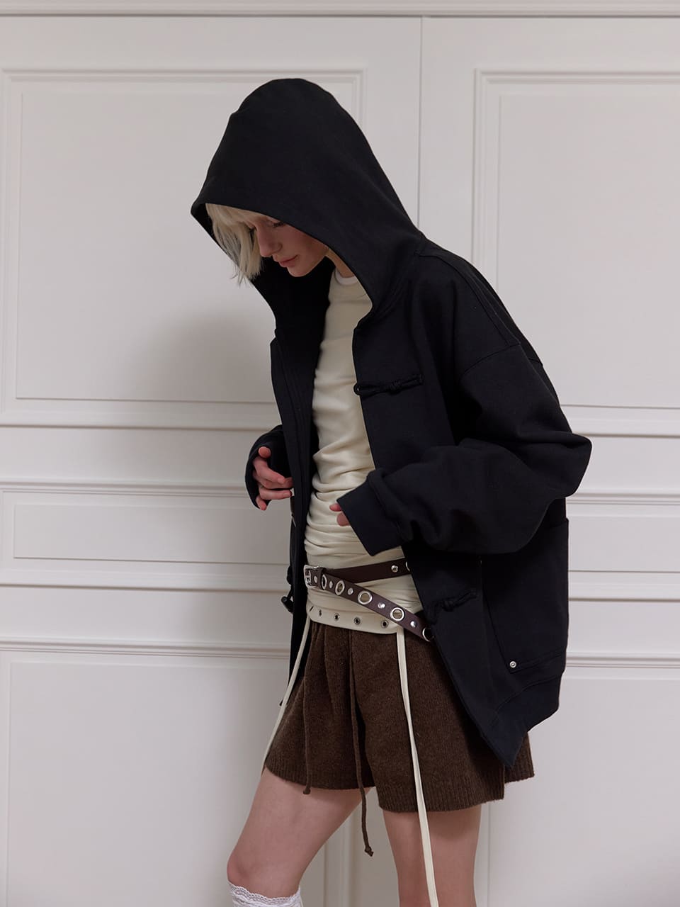 ビッグポケット ダッフルジャケット - ブラック | MEENDERI | HANA(ハナ) #7