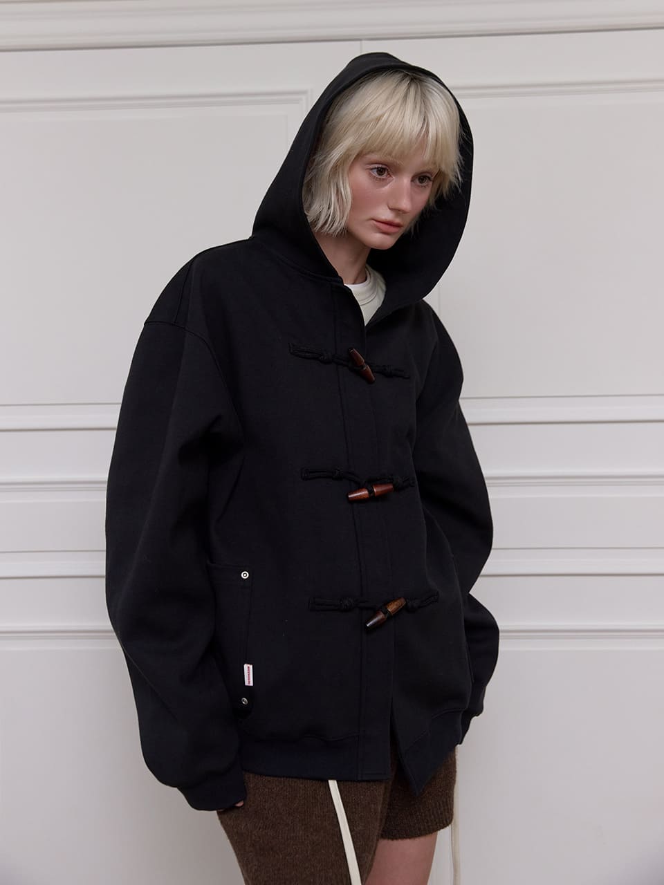 ビッグポケット ダッフルジャケット - ブラック | MEENDERI | HANA(ハナ) #2