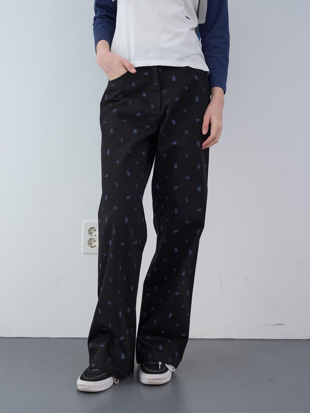 ハートティックコットンパンツ (ブラック) | ENZO BLUES | HANA(ハナ) #12