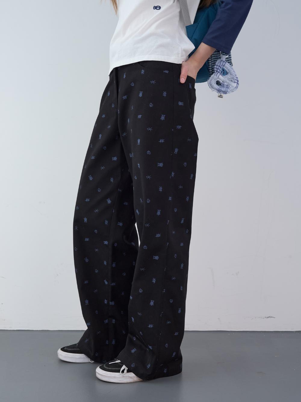 ハートティックコットンパンツ (ブラック) | ENZO BLUES | HANA(ハナ) #13
