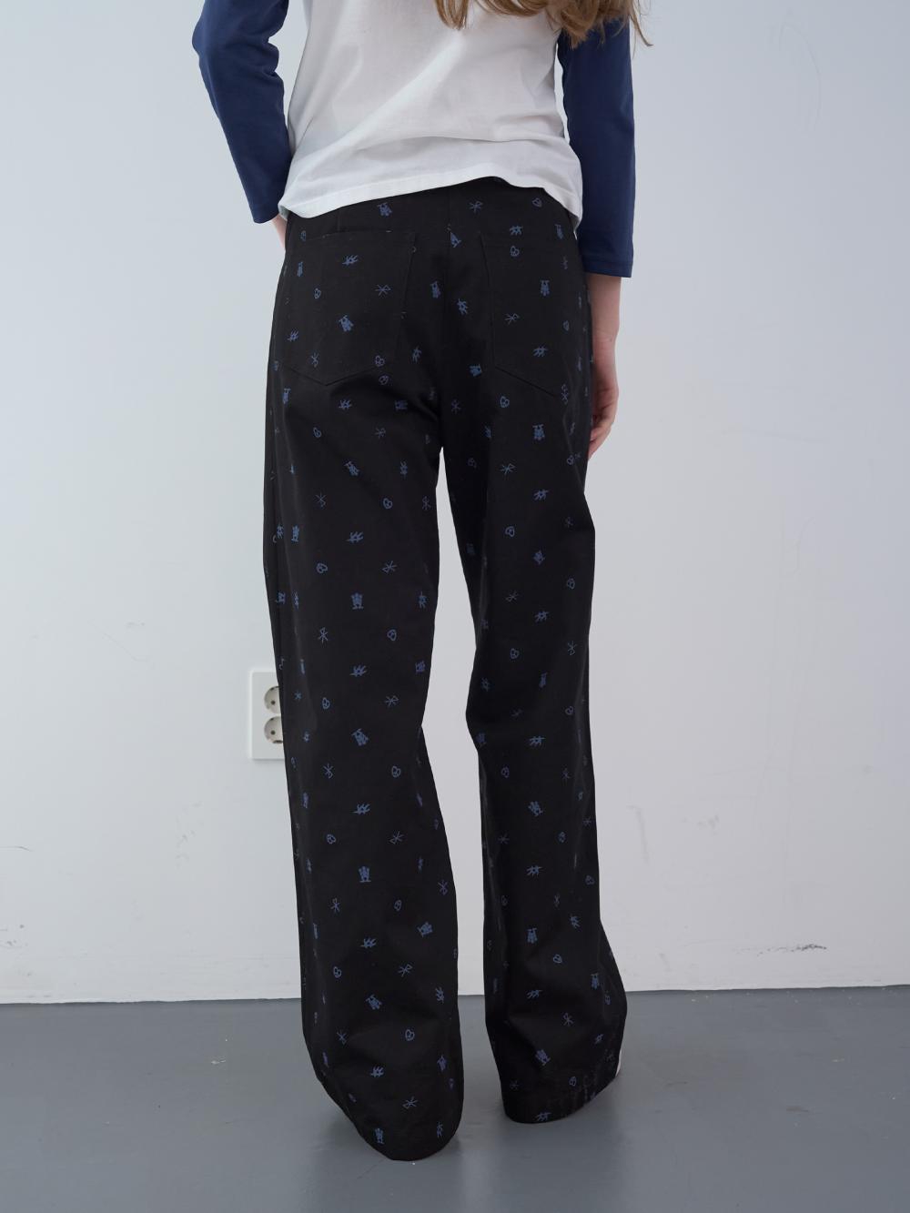 ハートティックコットンパンツ (ブラック) | ENZO BLUES | HANA(ハナ) #14