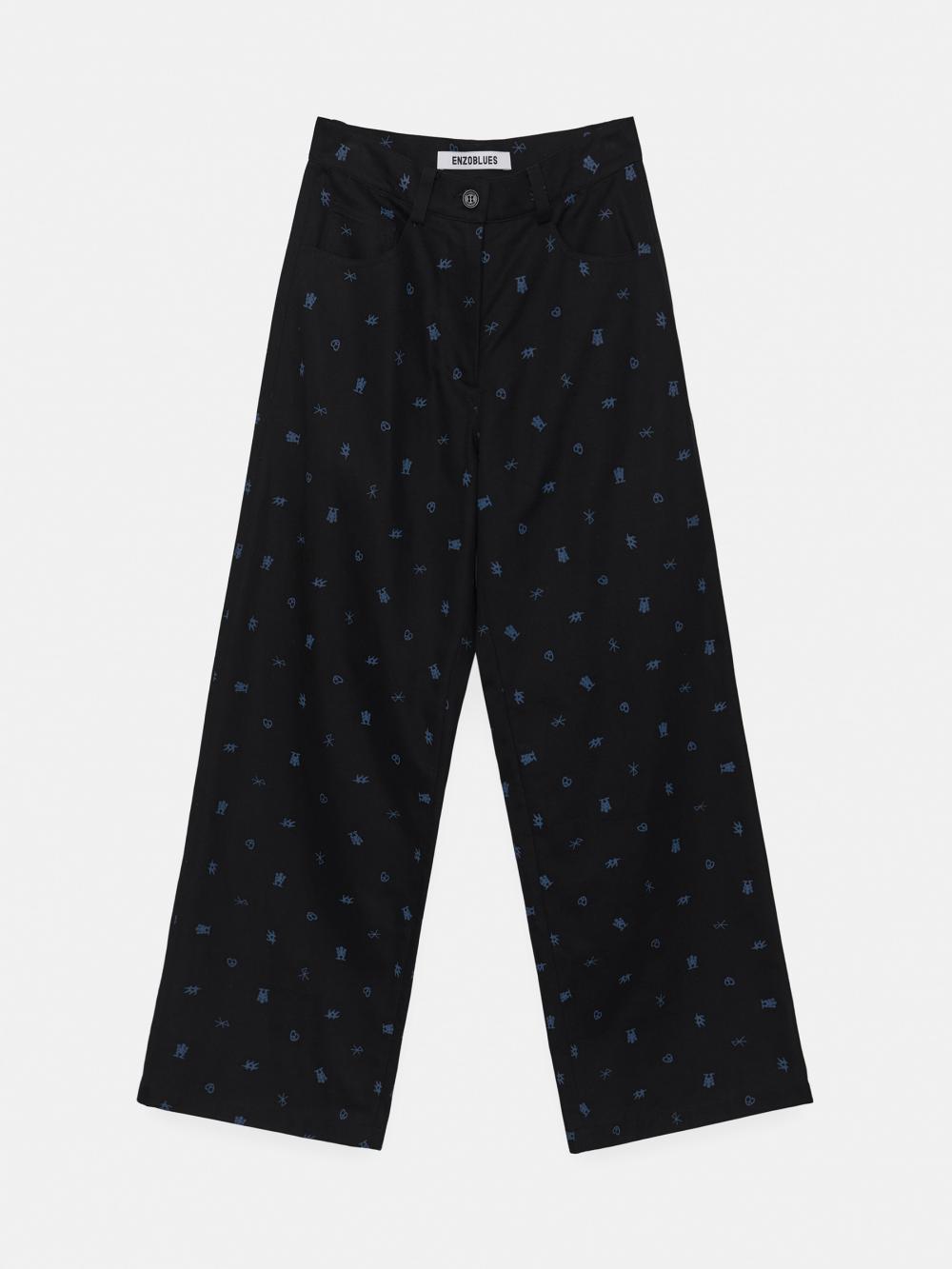 ハートティックコットンパンツ (ブラック) | ENZO BLUES | HANA(ハナ) #15