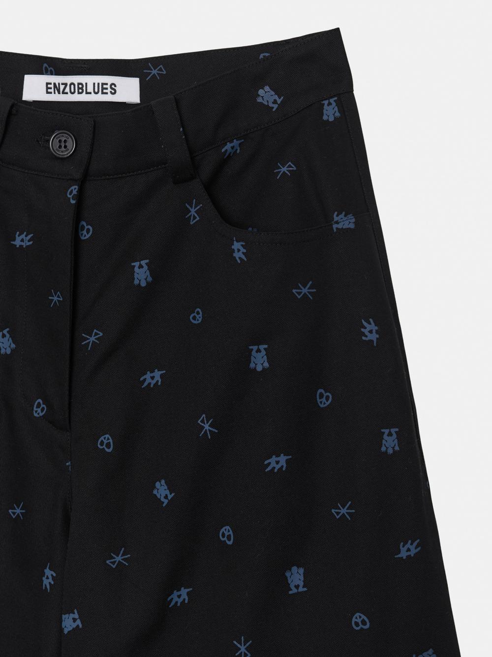 ハートティックコットンパンツ (ブラック) | ENZO BLUES | HANA(ハナ) #17