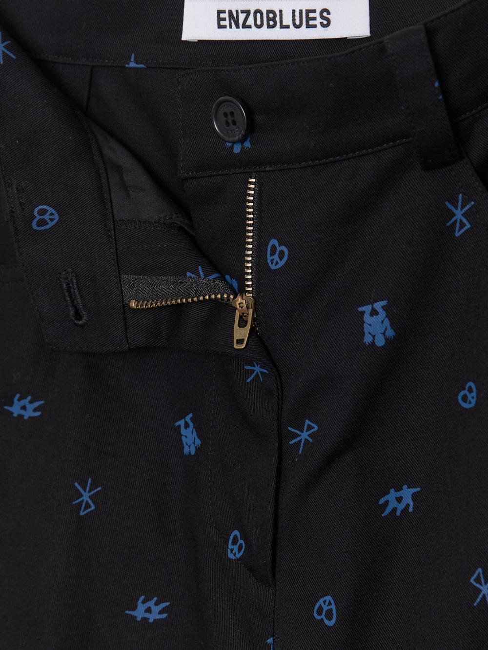 ハートティックコットンパンツ (ブラック) | ENZO BLUES | HANA(ハナ) #18
