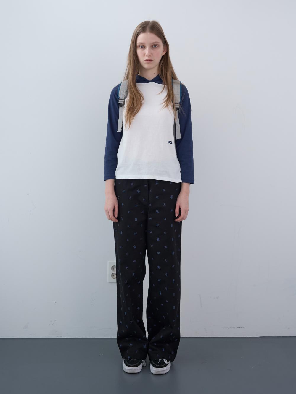 ハートティックコットンパンツ (ブラック) | ENZO BLUES | HANA(ハナ) #2