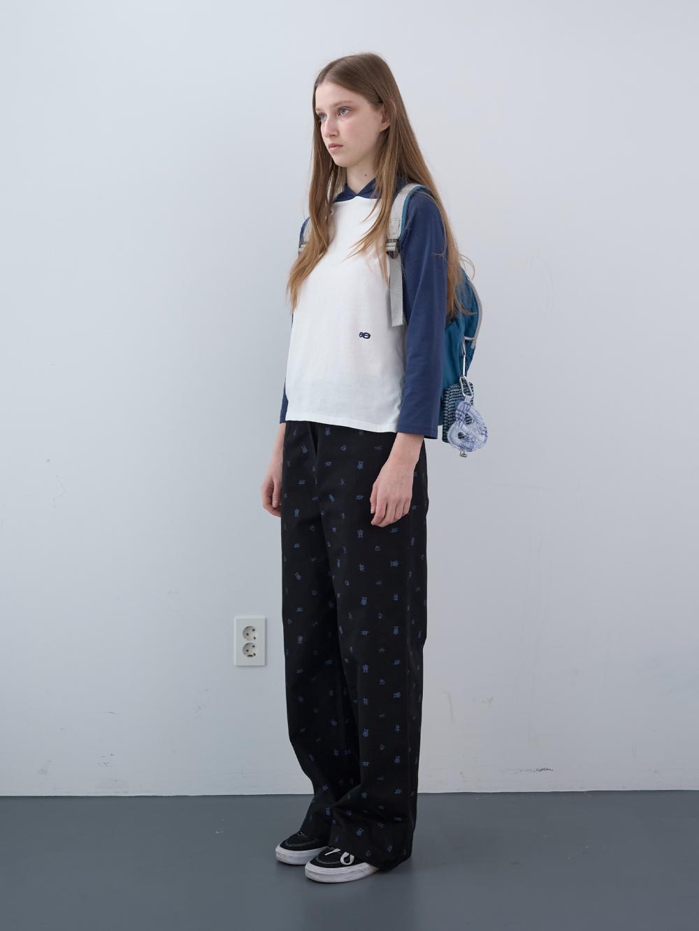 ハートティックコットンパンツ (ブラック) | ENZO BLUES | HANA(ハナ) #3